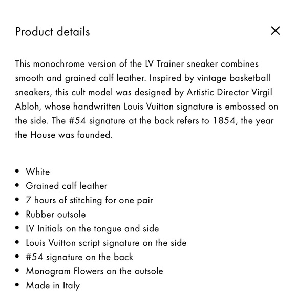 Louis Vuitton LV trainer sneaker #54. Brand New,never worn. Excellent condition - Picture 11 of 12